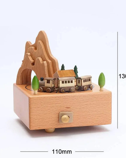 Wooden building model music box birthday gift beldemo5-toys2