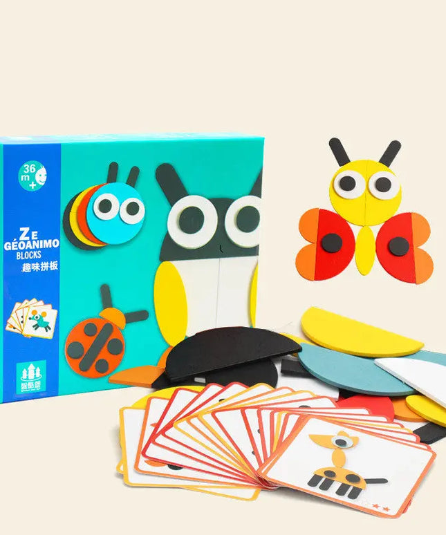 Tangram Jigsaw 3D Animals Puzzle Kids Wooden Toys for Children Games Creative Puzzles Early Learning Educational Toys beldemo5-toys2