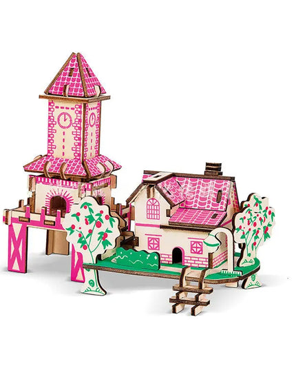 Wooden puzzle 3D three-dimensional puzzle DIY model beldemo5-toys2