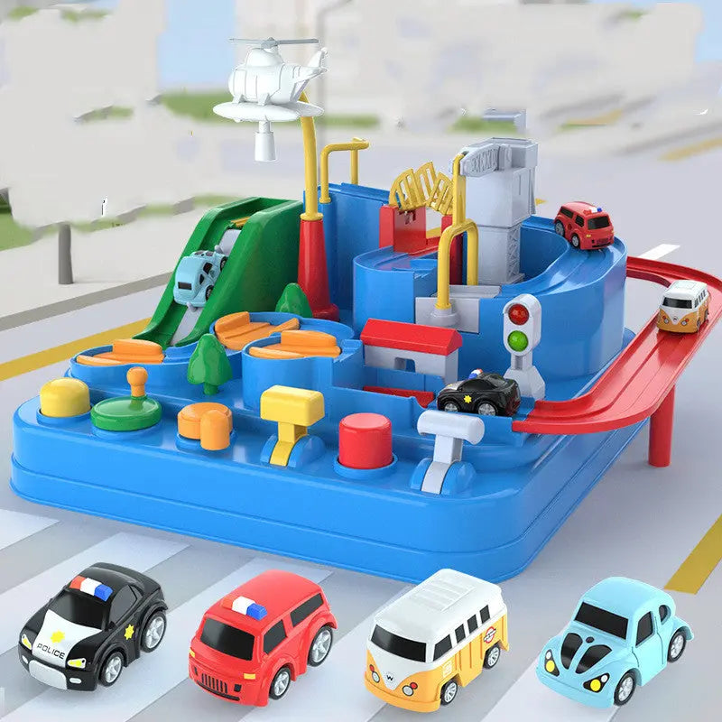 Cars Pass Through Big Adventure Parking Lot Rail Car Toy Car Track Kids Toy beldemo5-toys2