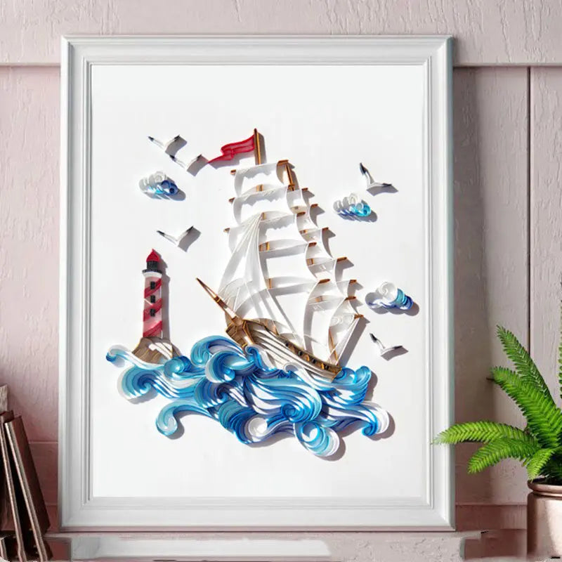 Quilted Paper Illustration Material Package Set Lobby Decoration Painting Slot beldemo5-toys2