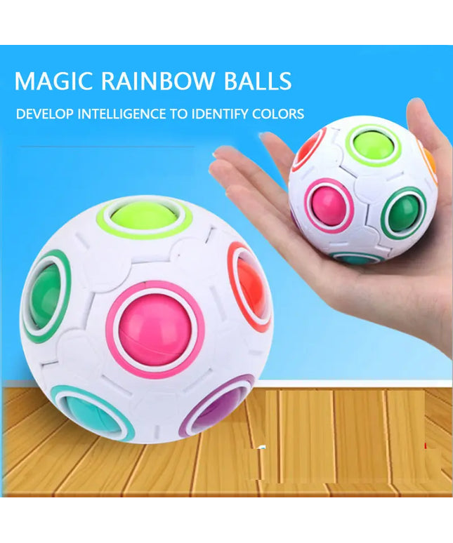 High Elasticity And Fall Resistance Puzzle Rainbow Ball Toy beldemo5-toys2