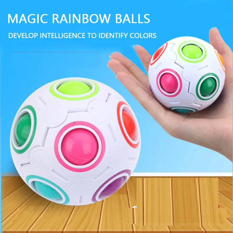 High Elasticity And Fall Resistance Puzzle Rainbow Ball Toy beldemo5-toys2