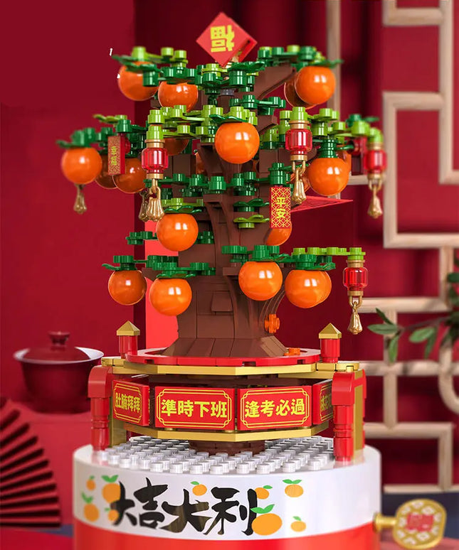 DIY Building Blocks Music Box Christmas Tree Model Desktop Decoration Ornaments Gift Box For Woman Kids Present New Year Gifts beldemo5-toys2
