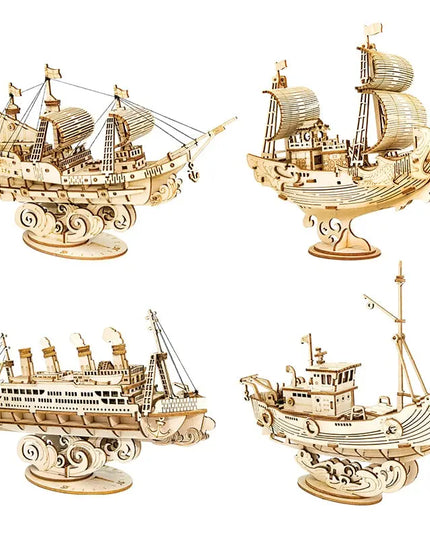 Wooden Puzzle Games Boat & Ship Model Toys For Children Kids Girls Birthday Gift beldemo5-toys2