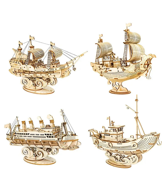 Wooden Puzzle Games Boat & Ship Model Toys For Children Kids Girls Birthday Gift beldemo5-toys2