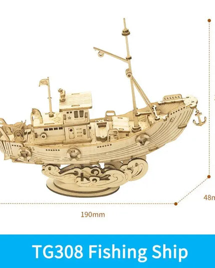 Wooden Puzzle Games Boat & Ship Model Toys For Children Kids Girls Birthday Gift beldemo5-toys2