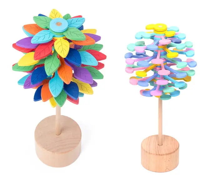 Solid Wooden Rotating Lollipop Fischer Series Creative Ornaments Decompression Toys Decompression Artifact Gyro beldemo5-toys2