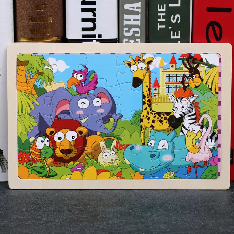 Cartoon Pictures 24 Pieces Of Wooden Jigsaw Puzzle beldemo5-toys2