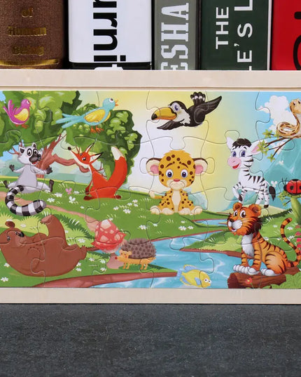 Cartoon Pictures 24 Pieces Of Wooden Jigsaw Puzzle beldemo5-toys2