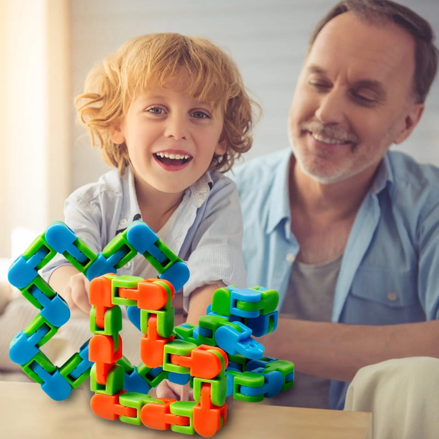 Funny Fidget Chain Anti Stress Toy for Adult Bike Chain Fidget Bracelet Puzzle Educational Toys beldemo5-toys2