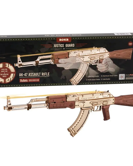 ROKR Wooden Puzzle Gun Toys Model DIY 3D Building Kits For Gifts beldemo5-toys2