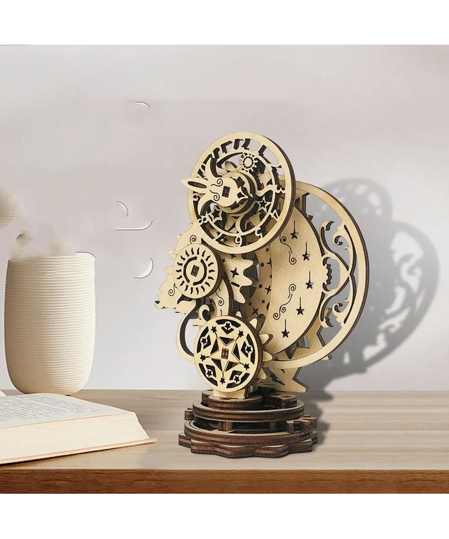 DIY Mechanical Punk Clock Wooden Three-dimensional Puzzle Puzzle beldemo5-toys2
