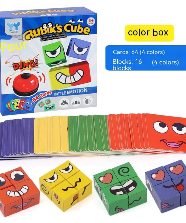 Face Changing Rubik's Cube Educational Toy Expression Building Blocks beldemo5-toys2
