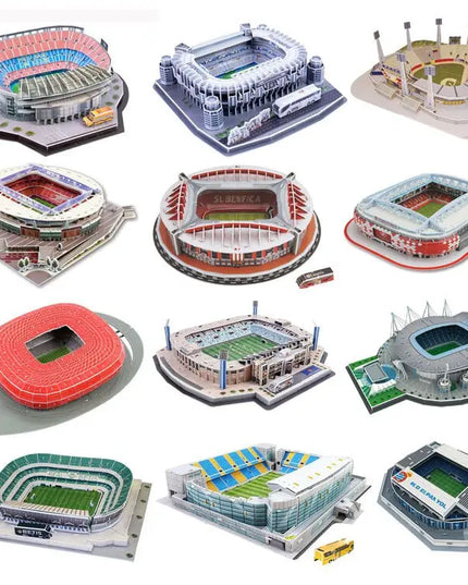 Classic Jigsaw DIY 3D Puzzle World Football Stadium European Soccer Playground Assembled Building Model Puzzle Toys For Children beldemo5-toys2