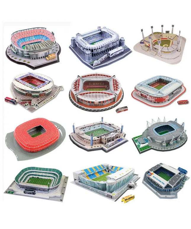 Classic Jigsaw DIY 3D Puzzle World Football Stadium European Soccer Playground Assembled Building Model Puzzle Toys For Children beldemo5-toys2
