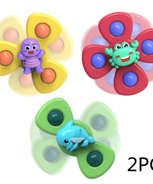 Kids Gyro Insect Sucker Spinner Rattle Bathroom Bath Toys Table Dinner Appease Toys for Baby Toddlers beldemo5-toys2