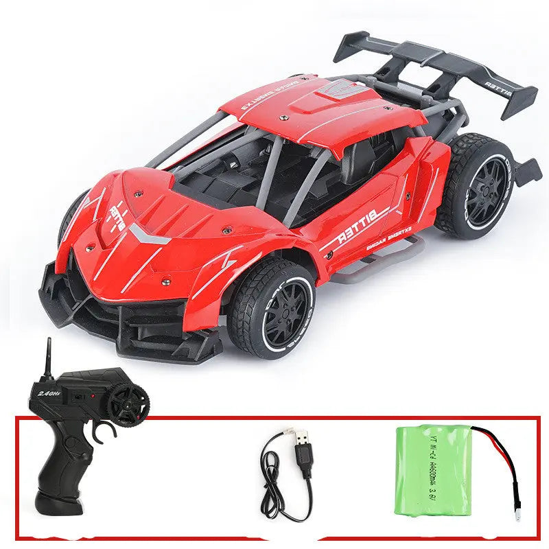 Remote control car high-speed four-wheel drive alloy off-road wireless charging toy car beldemo5-toys2