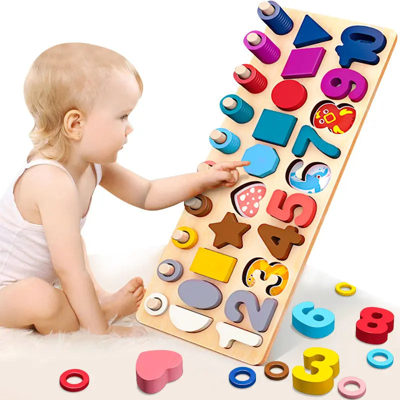Number puzzle logarithmic board building blocks beldemo5-toys2