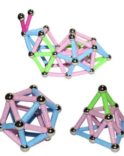Large Magnet Toy Sticks & Metal Balls Magnetic Building Blocks Construction Toys For Baby Designer Educational Toy For Children beldemo5-toys2