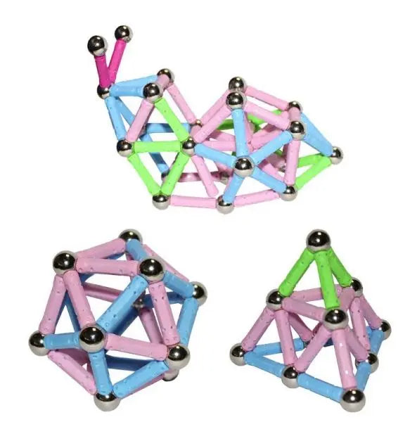 Large Magnet Toy Sticks & Metal Balls Magnetic Building Blocks Construction Toys For Baby Designer Educational Toy For Children beldemo5-toys2