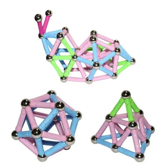 Large Magnet Toy Sticks & Metal Balls Magnetic Building Blocks Construction Toys For Baby Designer Educational Toy For Children beldemo5-toys2