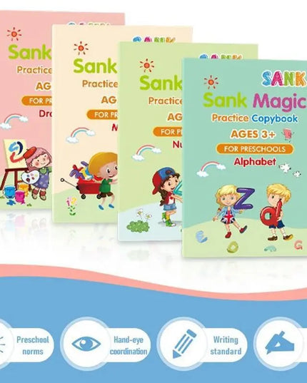Sank Magic Practice Copybook no erase children's poster in English grooved poster beldemo5-toys2