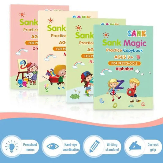 Sank Magic Practice Copybook no erase children's poster in English grooved poster beldemo5-toys2