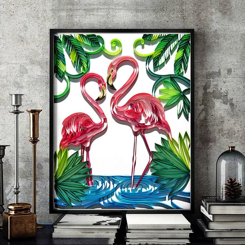 Quilted Paper Illustration Material Package Set Lobby Decoration Painting Slot beldemo5-toys2