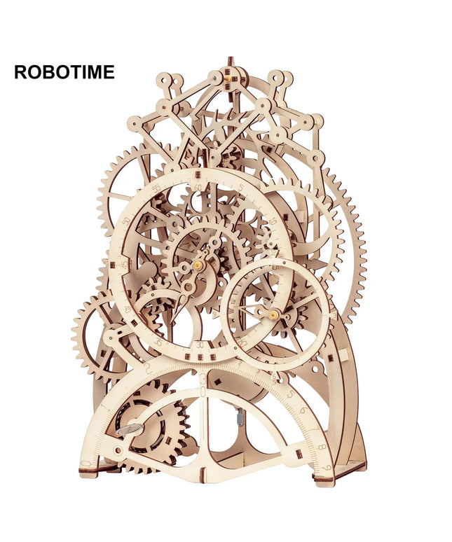 Robotime Rokr Pendulum Clock 170 Pcs 3D Wooden Puzzle Toys Building Block Kits Assembly Gifts For Children Adults Dropshipping beldemo5-toys2