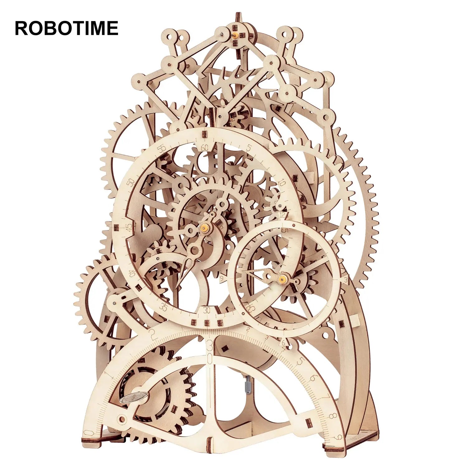 Robotime Rokr Pendulum Clock 170 Pcs 3D Wooden Puzzle Toys Building Block Kits Assembly Gifts For Children Adults Dropshipping beldemo5-toys2