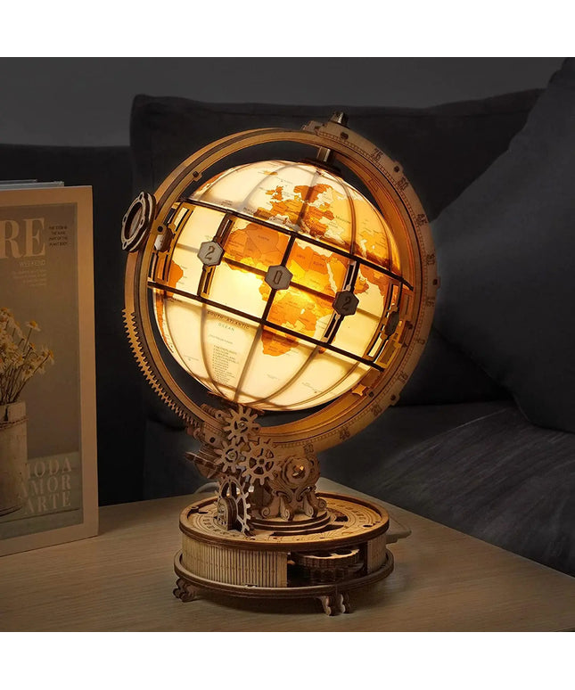 Rokr Luminous Globe 3D Wooden Hot Selling 180PCS Model Building Block Kits Toy beldemo5-toys2