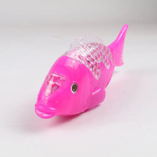 Children's Electric Fish Toy Flash Swing Projection Luminous Music Simulation beldemo5-toys2