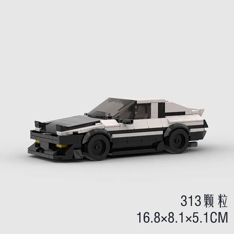Small Particle Racing Car AE86moc Puzzle Assembled Children's Building Blocks Toy beldemo5-toys2
