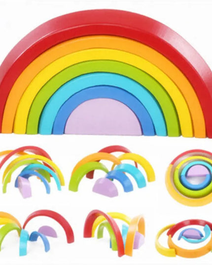 Kids Wooden Blocks Rainbow Wooden Buliding Blocks beldemo5-toys2