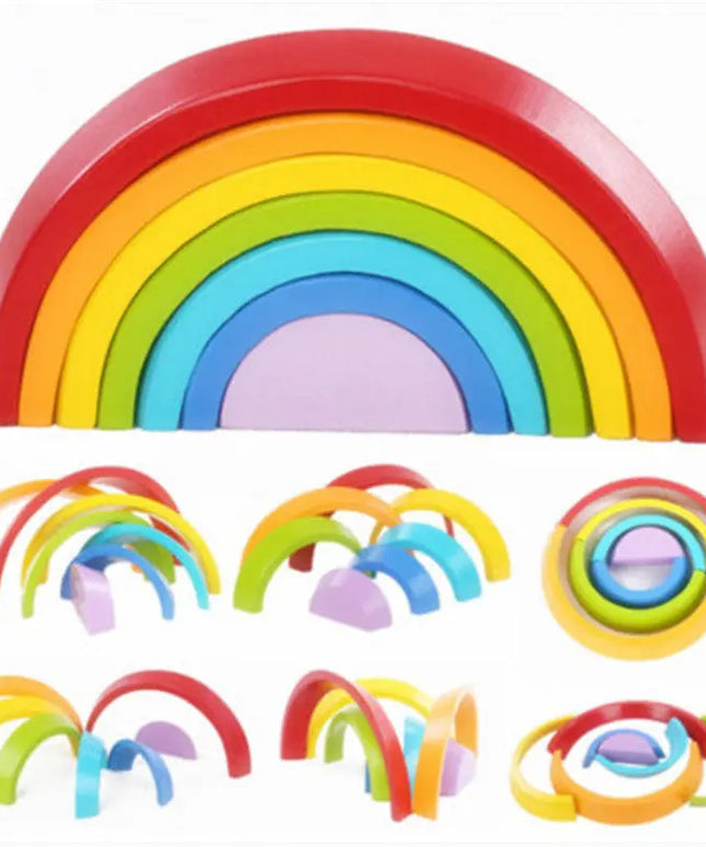 Kids Wooden Blocks Rainbow Wooden Buliding Blocks beldemo5-toys2