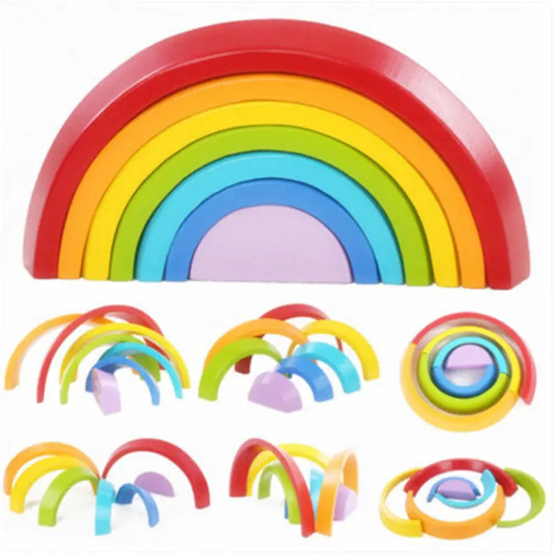 Kids Wooden Blocks Rainbow Wooden Buliding Blocks beldemo5-toys2
