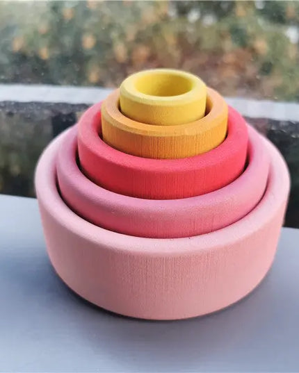 Rainbow blocks stacking bowl beldemo5-toys2