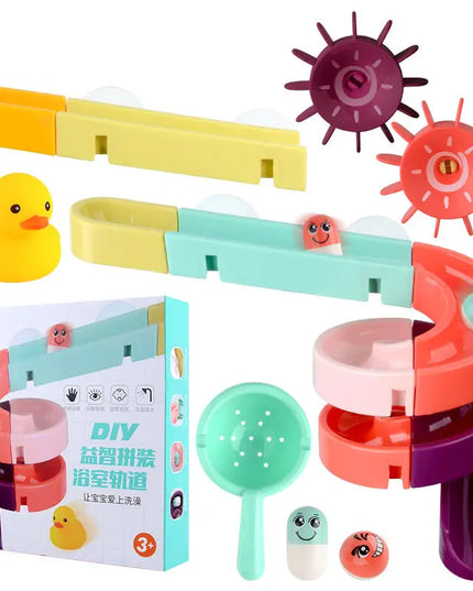 Kids Bath Toys Wall Suction Cup Marble Race Run Track Bathroom Bathtub Baby Play Water Games Toy Kit for Children beldemo5-toys2