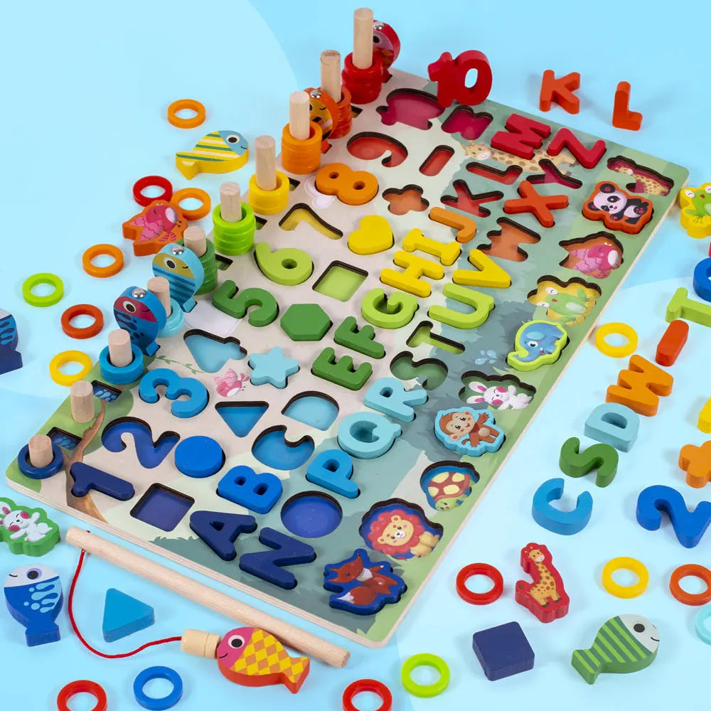 Children 3D Alphabet Number Puzzle Baby Colorful Geometric Digital Letter Educational Toy beldemo5-toys2