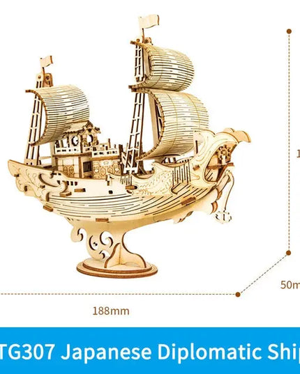 Wooden Puzzle Games Boat & Ship Model Toys For Children Kids Girls Birthday Gift beldemo5-toys2