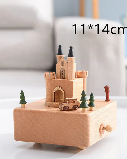Music Boxes Innovative Rotating Musical Box Wooden Music Box Table Decoration beldemo5-toys2
