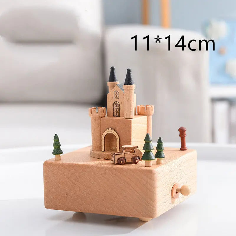 Music Boxes Innovative Rotating Musical Box Wooden Music Box Table Decoration beldemo5-toys2