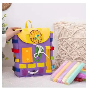 Toddler Busy Board Backpack With Buckles And Learning Activity Toys Develop Basic Life Skills beldemo5-toys2