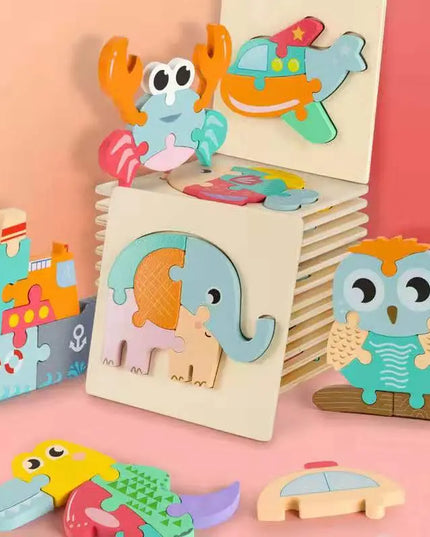 Cartoon three dimensional animal puzzle beldemo5-toys2