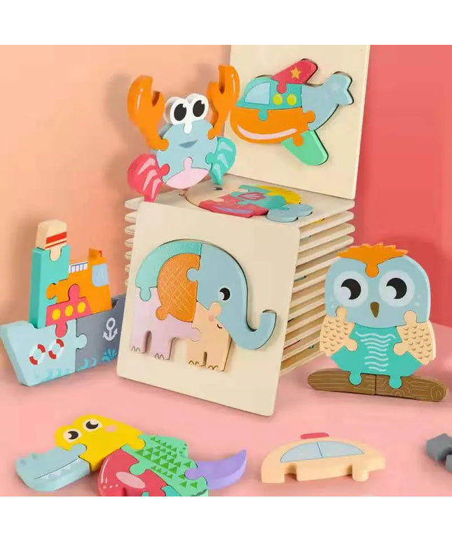 Cartoon three dimensional animal puzzle beldemo5-toys2