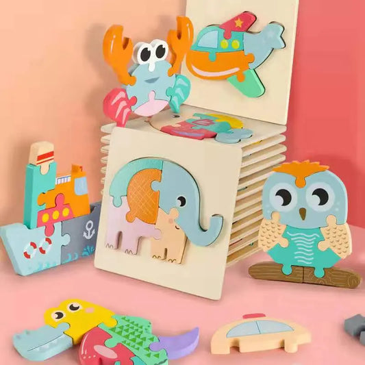Cartoon three dimensional animal puzzle beldemo5-toys2