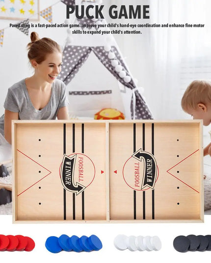 Puck Game Fast Sling Wooden Parent-child Interactive Game Chess Prop beldemo5-toys2