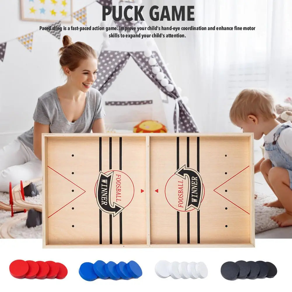 Puck Game Fast Sling Wooden Parent-child Interactive Game Chess Prop beldemo5-toys2