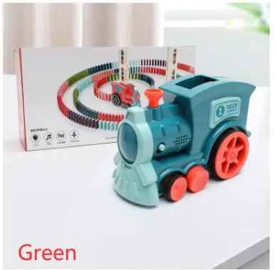 Domino Train Toys Baby Toys Car Puzzle Automatic Release Licensing Electric Building Blocks Train Toy beldemo5-toys2